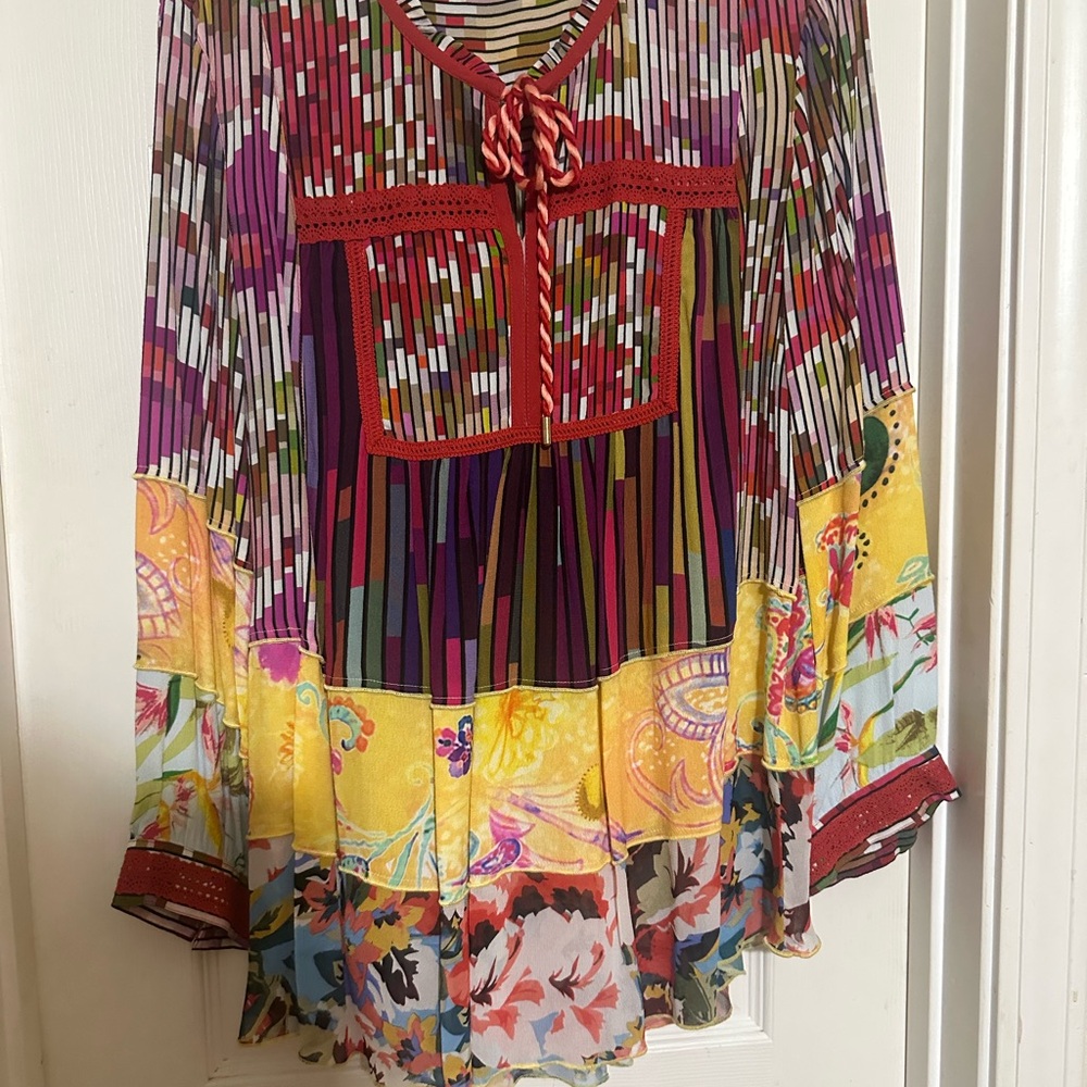 John Mark Multicolor Striped Blouse